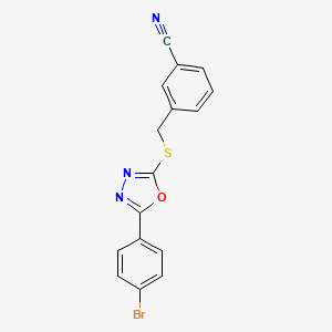 3-({[5-(4-Bromophenyl)-1,3,4-oxadiazol-2-yl]sulfanyl}methyl)benzonitrile