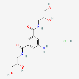 molecular formula C₁₃H₁₉N₃O₆ B1145215 盐酸 5-氨基-N,N'-双(2,3-二羟基丙基)间苯二甲酰亚胺 CAS No. 203515-86-0