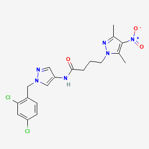 N-[1-(2,4-dichlorobenzyl)-1H-pyrazol-4-yl]-4-(3,5-dimethyl-4-nitro-1H-pyrazol-1-yl)butanamide