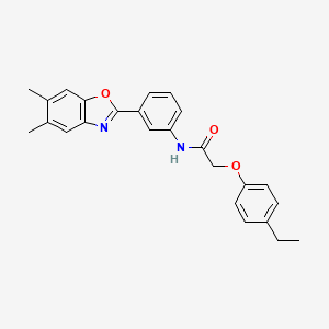 N-[3-(5,6-dimethyl-1,3-benzoxazol-2-yl)phenyl]-2-(4-ethylphenoxy)acetamide