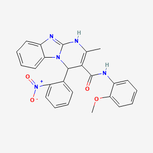 N-(2-methoxyphenyl)-2-methyl-4-(2-nitrophenyl)-1,4-dihydropyrimido[1,2-a]benzimidazole-3-carboxamide