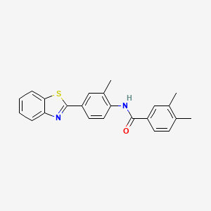 N-[4-(1,3-benzothiazol-2-yl)-2-methylphenyl]-3,4-dimethylbenzamide