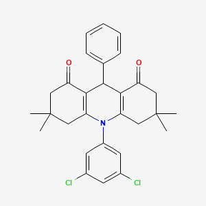 10-(3,5-dichlorophenyl)-3,3,6,6-tetramethyl-9-phenyl-3,4,6,7,9,10-hexahydroacridine-1,8(2H,5H)-dione