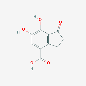 molecular formula C10H8O5 B114522 6,7-Dihydroxy-1-oxo-2,3-dihydro-1H-indene-4-carboxylic acid CAS No. 148050-69-5