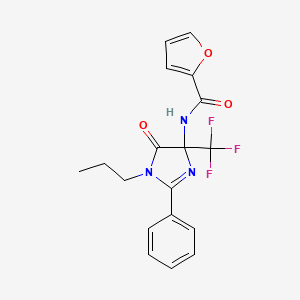 N-[5-oxo-2-phenyl-1-propyl-4-(trifluoromethyl)-4,5-dihydro-1H-imidazol-4-yl]furan-2-carboxamide