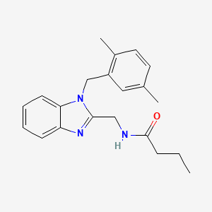 N-{[1-(2,5-dimethylbenzyl)-1H-benzimidazol-2-yl]methyl}butanamide