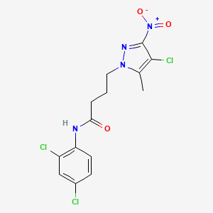 4-(4-chloro-5-methyl-3-nitro-1H-pyrazol-1-yl)-N-(2,4-dichlorophenyl)butanamide