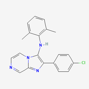 2-(4-chlorophenyl)-N-(2,6-dimethylphenyl)imidazo[1,2-a]pyrazin-3-amine