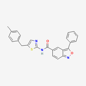 N-[5-(4-methylbenzyl)-1,3-thiazol-2-yl]-3-phenyl-2,1-benzoxazole-5-carboxamide