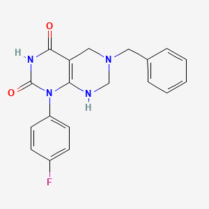 6-benzyl-1-(4-fluorophenyl)-2-hydroxy-5,6,7,8-tetrahydropyrimido[4,5-d]pyrimidin-4(1H)-one