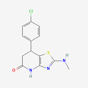 7-(4-Chlorophenyl)-2-(methylamino)-4H,6H,7H-[1,3]thiazolo[4,5-b]pyridin-5-one