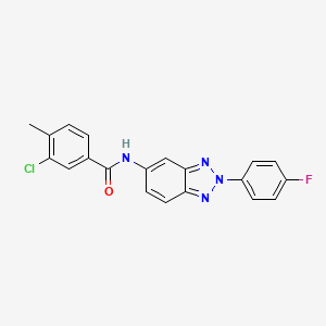 3-chloro-N-[2-(4-fluorophenyl)-2H-benzotriazol-5-yl]-4-methylbenzamide