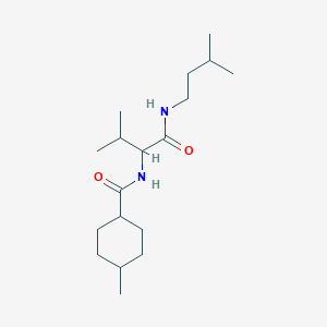 4-methyl-N-{3-methyl-1-[(3-methylbutyl)amino]-1-oxobutan-2-yl}cyclohexanecarboxamide