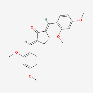 molecular formula C23H24O5 B11452421 (2E,5E)-2,5-bis(2,4-dimethoxybenzylidene)cyclopentanone 