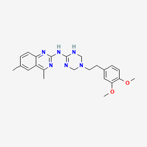 N-{5-[2-(3,4-dimethoxyphenyl)ethyl]-1,4,5,6-tetrahydro-1,3,5-triazin-2-yl}-4,6-dimethylquinazolin-2-amine