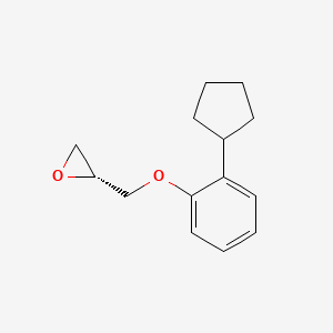molecular formula C₁₄H₁₈O₂ B1145244 (R)-2-((2-Cyclopentylphenoxy)methyl)oxirane CAS No. 154531-76-7