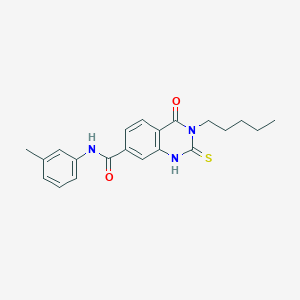 N-(3-methylphenyl)-4-oxo-3-pentyl-2-sulfanylidene-1H-quinazoline-7-carboxamide