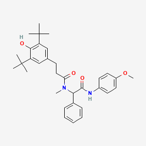 3-(3,5-di-tert-butyl-4-hydroxyphenyl)-N-{2-[(4-methoxyphenyl)amino]-2-oxo-1-phenylethyl}-N-methylpropanamide