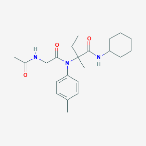 N-acetylglycyl-N-cyclohexyl-N~2~-(4-methylphenyl)isovalinamide