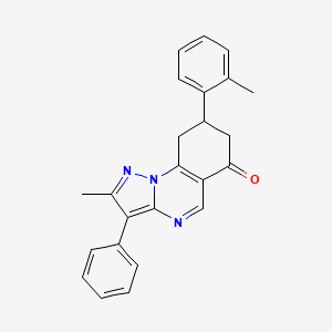 2-methyl-8-(2-methylphenyl)-3-phenyl-8,9-dihydropyrazolo[1,5-a]quinazolin-6(7H)-one