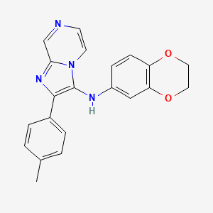 N-(2,3-dihydro-1,4-benzodioxin-6-yl)-2-(4-methylphenyl)imidazo[1,2-a]pyrazin-3-amine