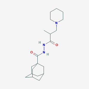 N'-(2-methyl-3-piperidin-1-ylpropanoyl)adamantane-1-carbohydrazide