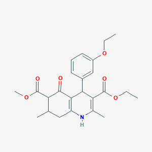 3-Ethyl 6-methyl 4-(3-ethoxyphenyl)-2,7-dimethyl-5-oxo-1,4,5,6,7,8-hexahydroquinoline-3,6-dicarboxylate