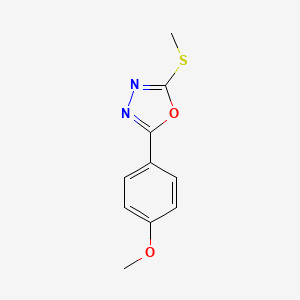 molecular formula C10H10N2O2S B11452552 2-(4-Methoxyphenyl)-5-(methylsulfanyl)-1,3,4-oxadiazole CAS No. 23767-33-1