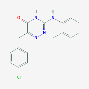 6-(4-Chlorobenzyl)-3-[(2-methylphenyl)amino]-1,2,4-triazin-5-ol