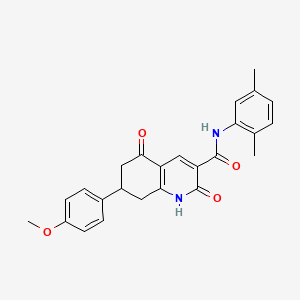 N-(2,5-dimethylphenyl)-7-(4-methoxyphenyl)-2,5-dioxo-1,2,5,6,7,8-hexahydroquinoline-3-carboxamide