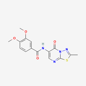 3,4-Dimethoxy-N-{2-methyl-5-oxo-5H-[1,3,4]thiadiazolo[3,2-A]pyrimidin-6-YL}benzamide