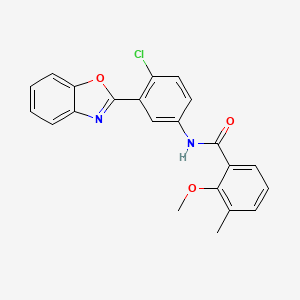 N-[3-(1,3-benzoxazol-2-yl)-4-chlorophenyl]-2-methoxy-3-methylbenzamide