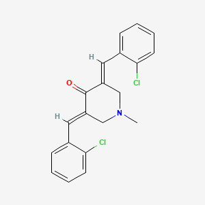 (3E,5E)-3,5-bis[(2-chlorophenyl)methylidene]-1-methylpiperidin-4-one