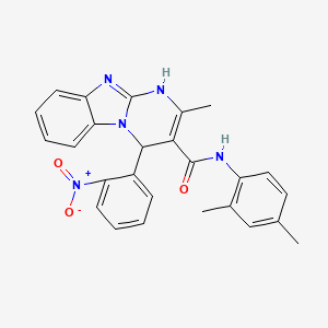 N-(2,4-dimethylphenyl)-2-methyl-4-(2-nitrophenyl)-1,4-dihydropyrimido[1,2-a]benzimidazole-3-carboxamide