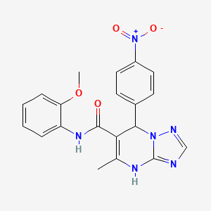 N-(2-methoxyphenyl)-5-methyl-7-(4-nitrophenyl)-4,7-dihydro[1,2,4]triazolo[1,5-a]pyrimidine-6-carboxamide