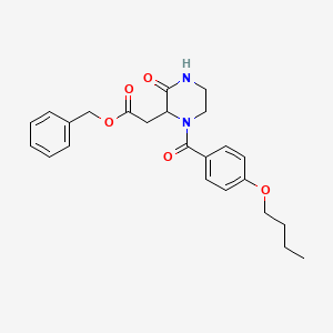 Benzyl 2-[1-(4-butoxybenzoyl)-3-oxopiperazin-2-yl]acetate