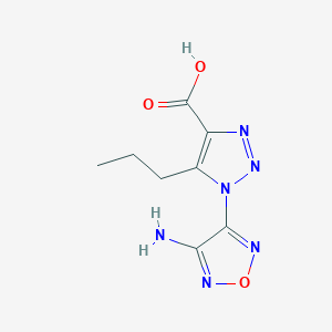 molecular formula C8H10N6O3 B11452745 1-(4-amino-1,2,5-oxadiazol-3-yl)-5-propyl-1H-1,2,3-triazole-4-carboxylic acid 