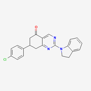 7-(4-chlorophenyl)-2-(2,3-dihydro-1H-indol-1-yl)-7,8-dihydroquinazolin-5(6H)-one