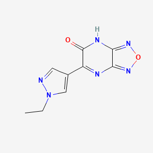 molecular formula C9H8N6O2 B11452749 6-(1-ethyl-1H-pyrazol-4-yl)[1,2,5]oxadiazolo[3,4-b]pyrazin-5-ol 