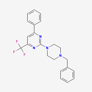 2-(4-Benzylpiperazin-1-yl)-4-phenyl-6-(trifluoromethyl)pyrimidine