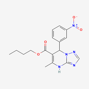 Butyl 5-methyl-7-(3-nitrophenyl)-4,7-dihydro[1,2,4]triazolo[1,5-a]pyrimidine-6-carboxylate