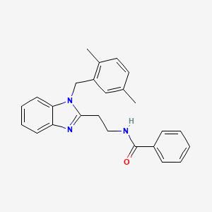 N-{2-[1-(2,5-dimethylbenzyl)-1H-benzimidazol-2-yl]ethyl}benzamide