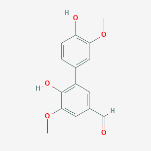 B1145289 2,4'-Dihydroxy-3,3'-dimethoxybiphenyl-5-carbaldehyde CAS No. 1141892-37-6