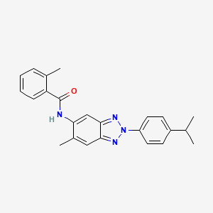 2-methyl-N-{6-methyl-2-[4-(propan-2-yl)phenyl]-2H-benzotriazol-5-yl}benzamide