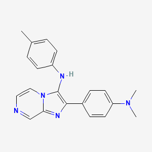 2-[4-(dimethylamino)phenyl]-N-(4-methylphenyl)imidazo[1,2-a]pyrazin-3-amine