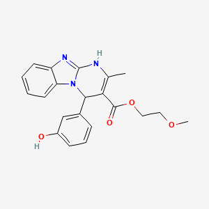 2-Methoxyethyl 4-(3-hydroxyphenyl)-2-methyl-1,4-dihydropyrimido[1,2-a]benzimidazole-3-carboxylate