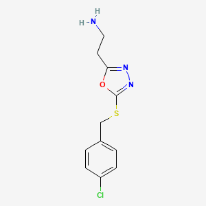 2-{5-[(4-Chlorobenzyl)sulfanyl]-1,3,4-oxadiazol-2-yl}ethanamine