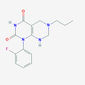 1-(2-fluorophenyl)-2-hydroxy-6-propyl-5,6,7,8-tetrahydropyrimido[4,5-d]pyrimidin-4(1H)-one