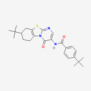 4-tert-butyl-N-(8-tert-butyl-4-oxo-6,7,8,9-tetrahydro-4H-pyrimido[2,1-b][1,3]benzothiazol-3-yl)benzamide