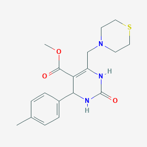 Methyl 4-(4-methylphenyl)-2-oxo-6-(thiomorpholin-4-ylmethyl)-1,2,3,4-tetrahydropyrimidine-5-carboxylate